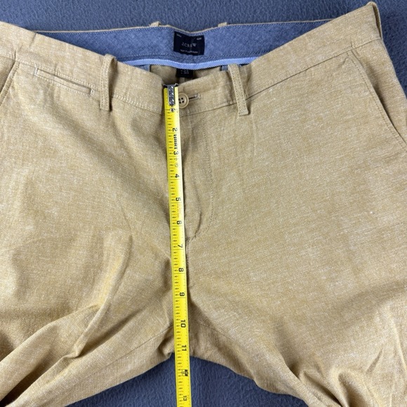 J Crew Pants Men's 36x30 Brown 484 Slim Linen Blend Flat Chino Breathable Light - Picture 11 of 12